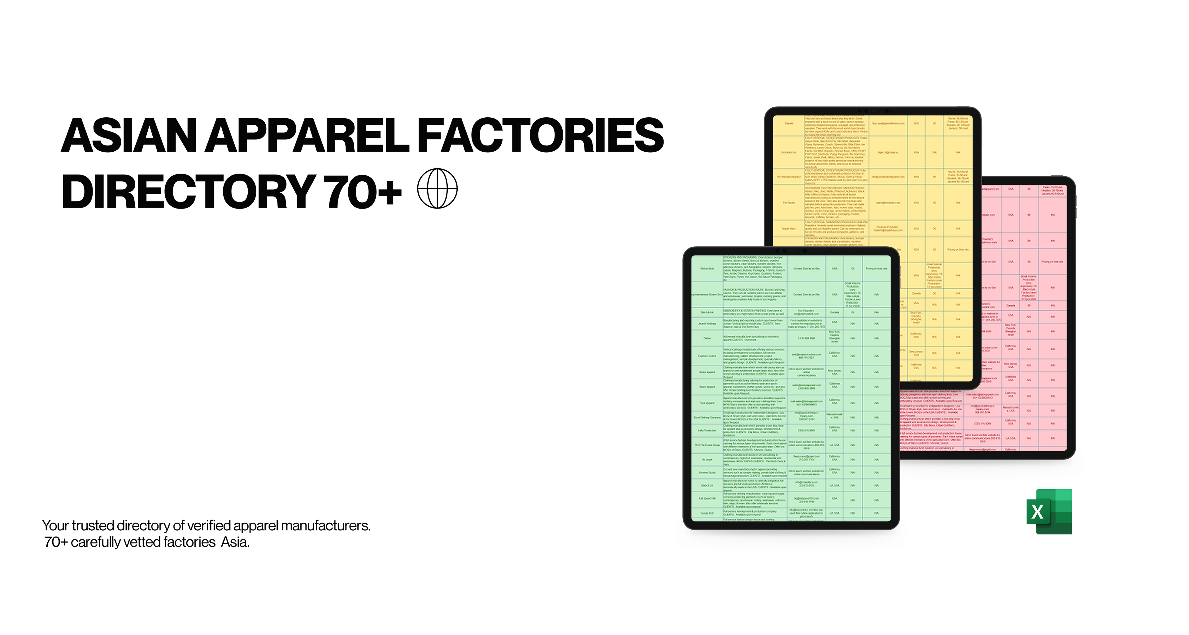 Asian Apparel Factories Directory 70+