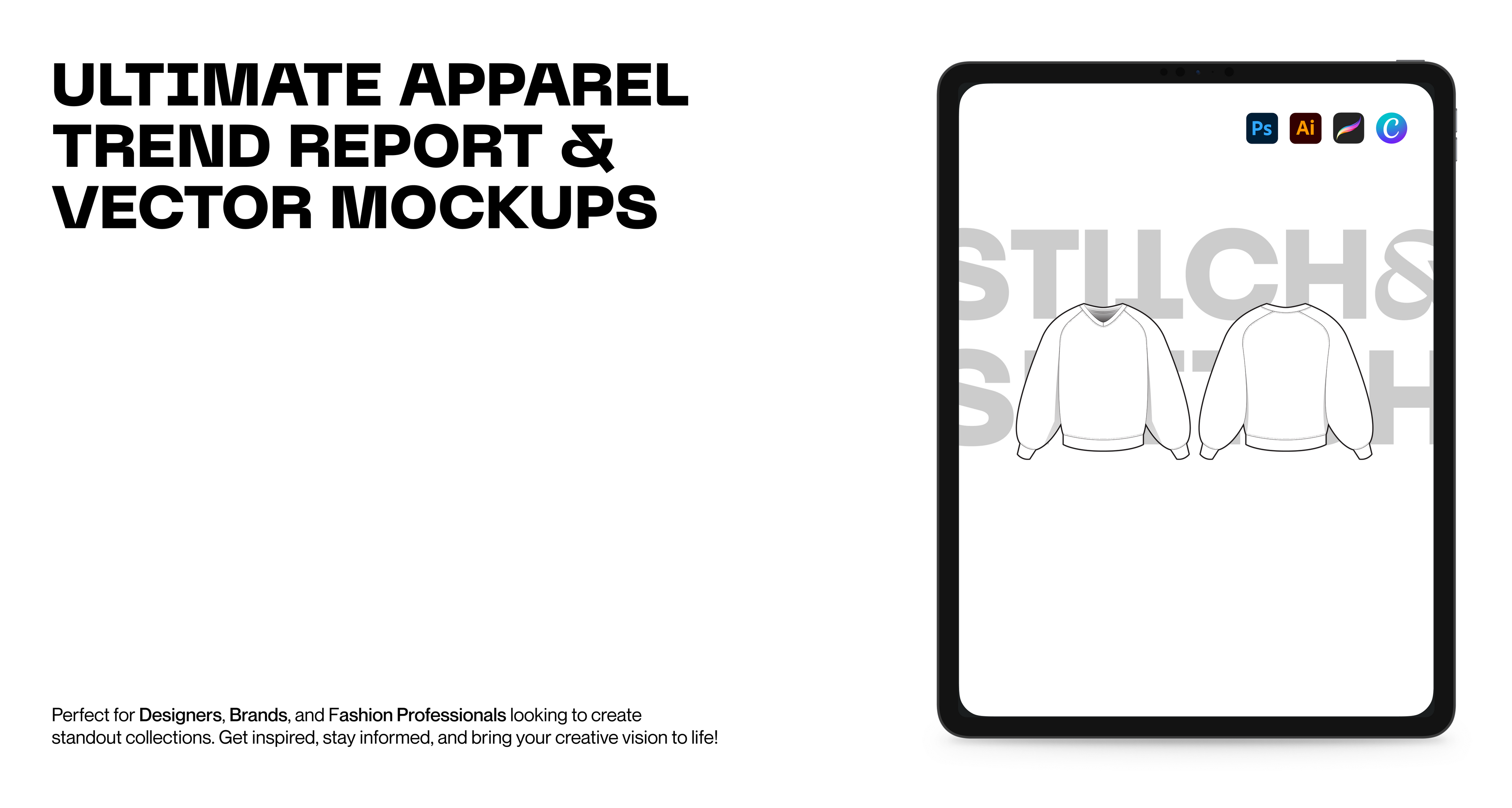 Relaxed Fit Oval V-Neck Pullover Mockup